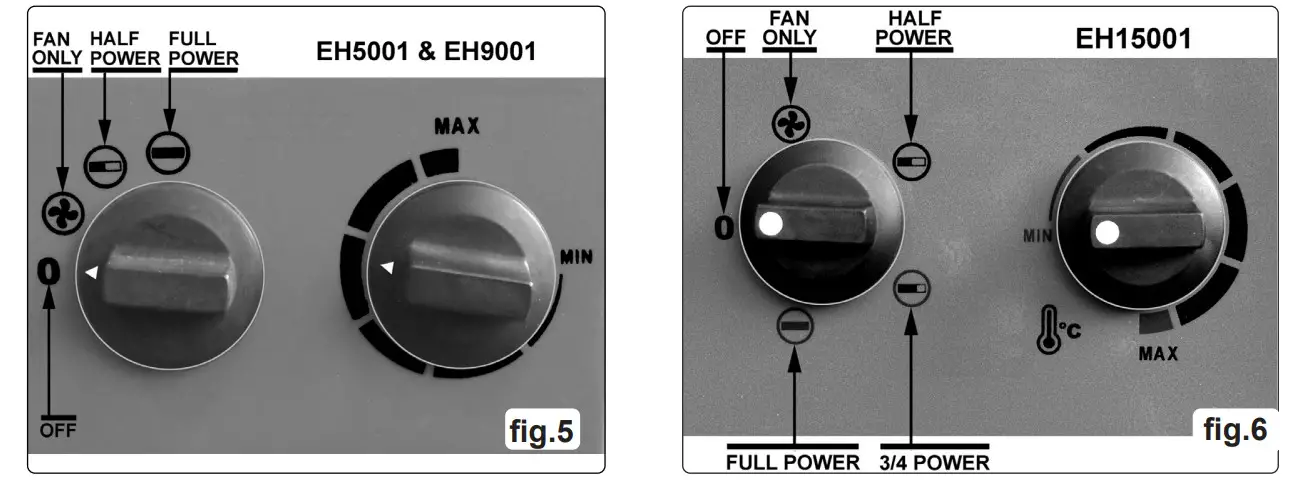 This product is only suitable for well insulated areas or occasional use - Figure 5