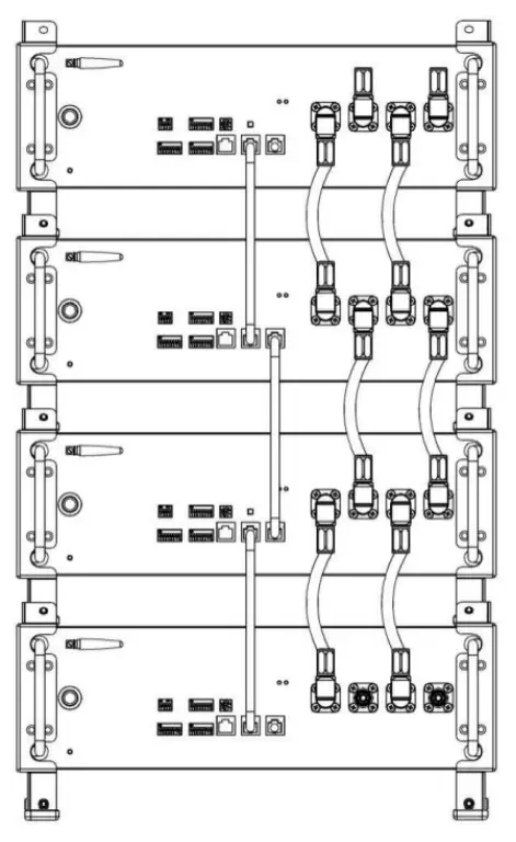 Connection between batteries