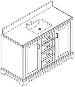 BV-6510O-48 VANITY WITH TOP