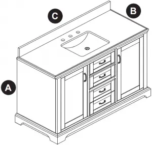 BV-6510O-48 VANITY WITH TOP - PACKAGE CONTENTS