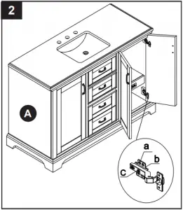 BV-6510O-48 VANITY WITH TOP - Step 2