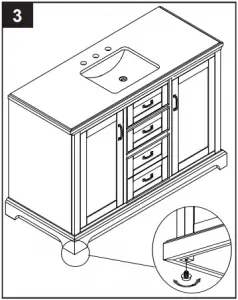 BV-6510O-48 VANITY WITH TOP - Step 3