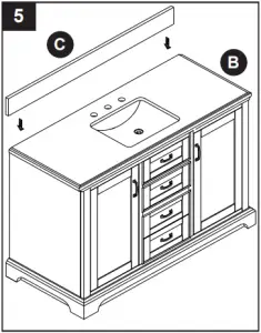 BV-6510O-48 VANITY WITH TOP - Step 5