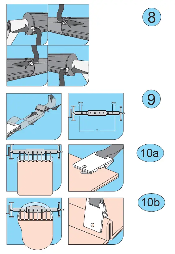 welldana 32-001010 Solar Blanket Roller Base SS With Wheels 3