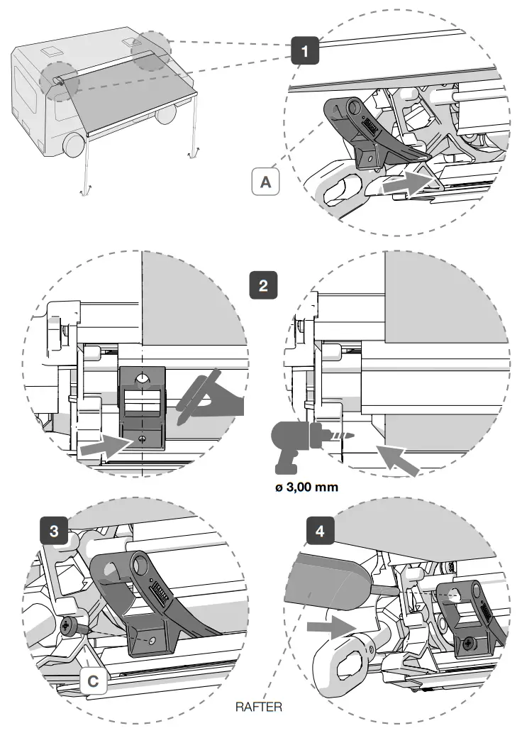 FIAMMA 98655 073 Rapid Side Wall Installation Kit - Fig 2