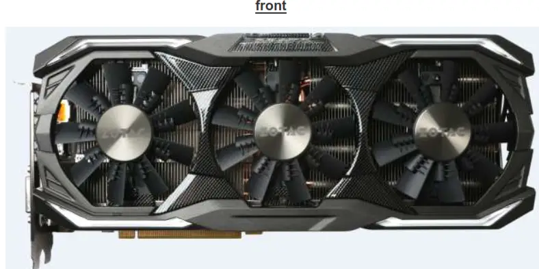 ZOTAC GeForce GTX 1080 8GB GDDR5X 256bit - Front