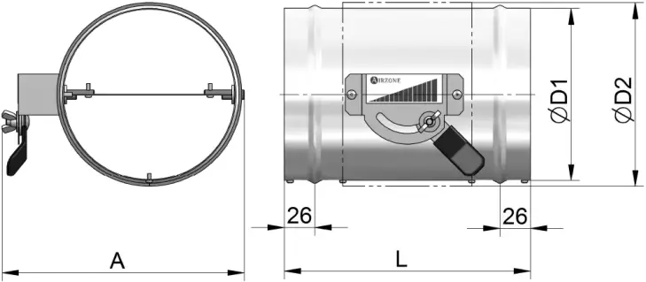 AIRZONE Circular Duct Damper A01