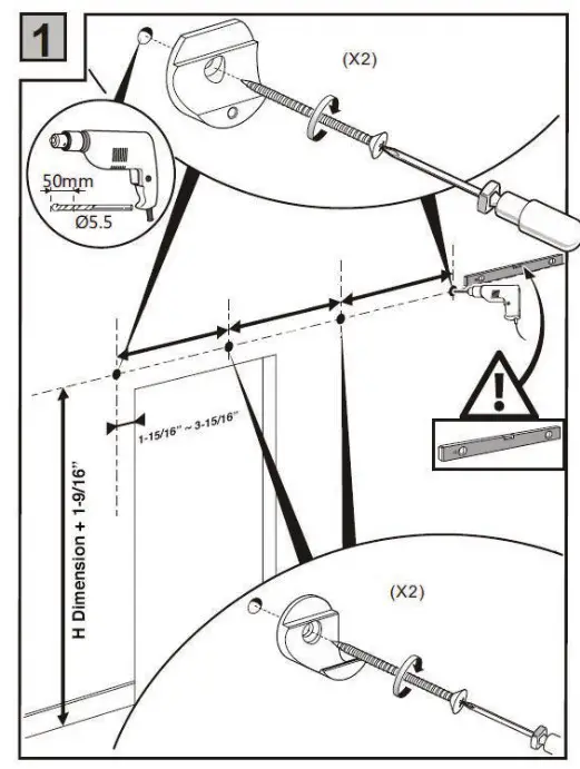BARN DOOR BROWNSTONE SDH SW04 SS 304 Grade Stainless Steel - fig 2