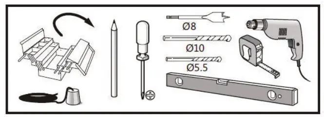 BARN DOOR BROWNSTONE SDH SW04 SS 304 Grade Stainless Steel - fig