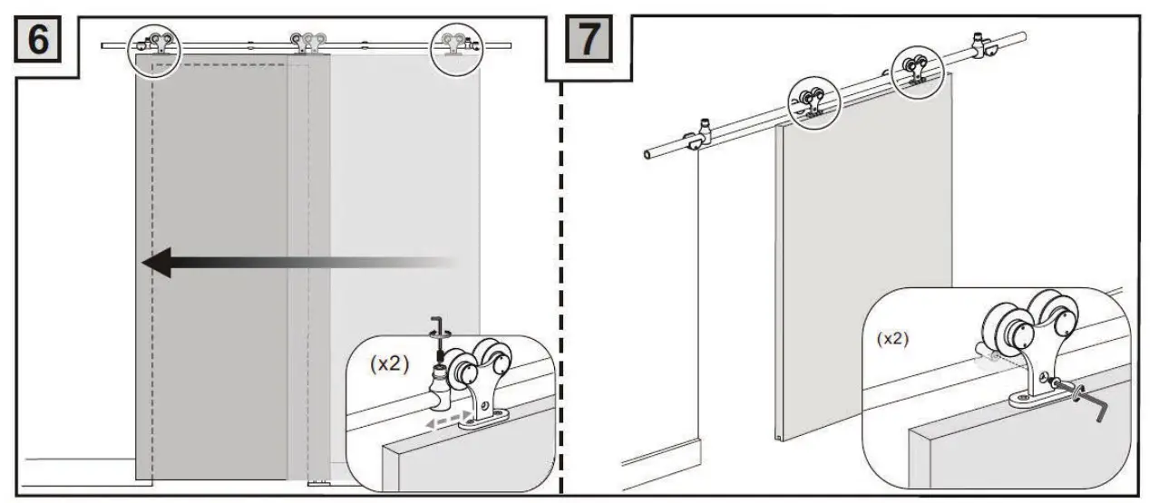 BARN DOOR BROWNSTONE SDH SW04 SS 304 Grade Stainless Steel - fig7