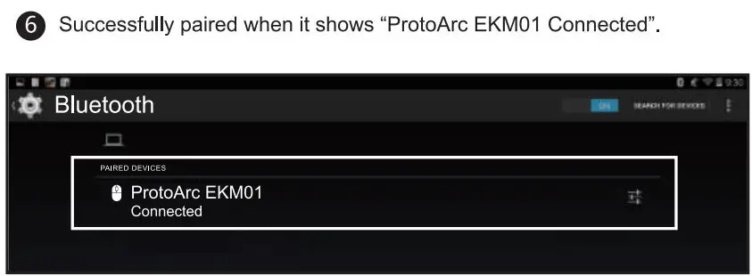 ProtoArc EKM01 Ergonomic Keyboard and Mouse Combo User Manual - Mouse Bluetooth Connection Steps