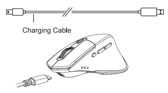 ProtoArc EKM01 Ergonomic Keyboard and Mouse Combo User Manual - Mouse Charging
