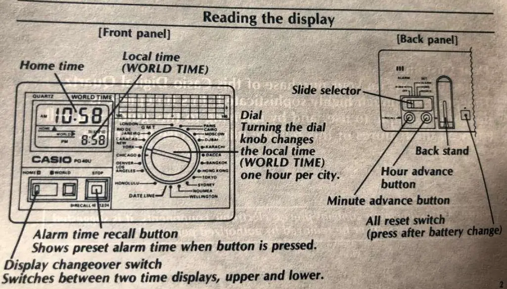 CASIO PQ-40U Vintage Clock
