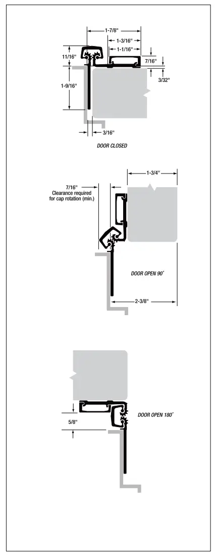 SELECT HINGES SL53 HD Heavy Duty Half Surface Geared Continous Hinges - fig