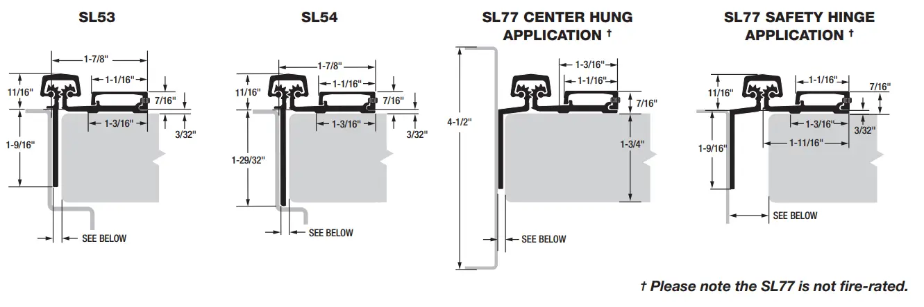 SELECT HINGES SL53 HD Heavy Duty Half Surface Geared Continous Hinges - fig1