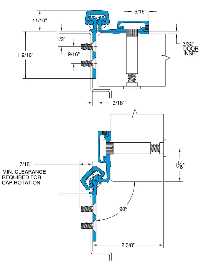SELECT HINGES SL53 HD Heavy Duty Half Surface Geared Continous Hinges