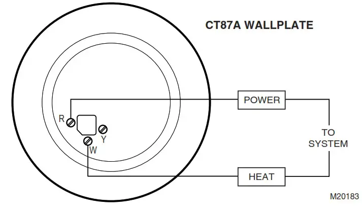 Honeywell CT87A Round Thermostat - Wire the thermostat 2