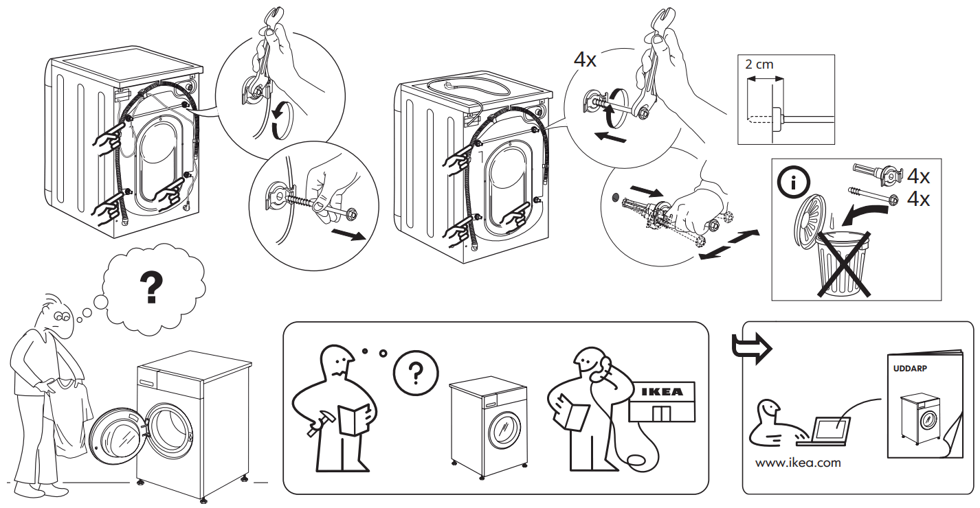 IKEA 805 254 62 UDDARP Washer Dryer