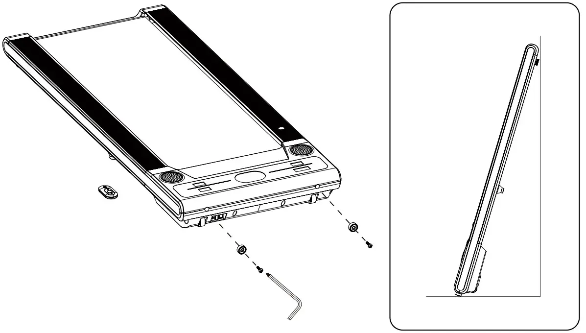 SPORTSTECH sWalk Treadmill - FIXING THE PADS FOR STORING