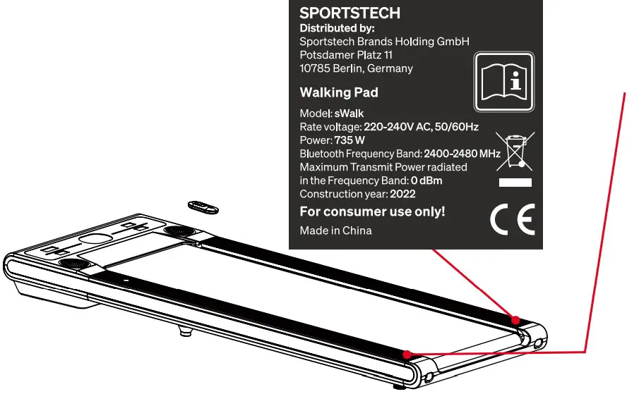 SPORTSTECH sWalk Treadmill - STICKERS