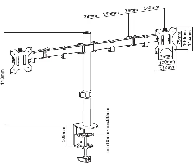 Neomounts-FPMA-D550D-Monitor-Desk-Mount-FIG-1