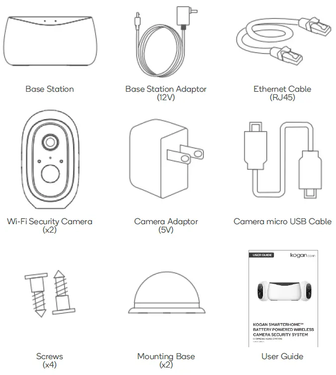 Kogan Smarterhome™ Battery Powered Wireless Camera Security System component