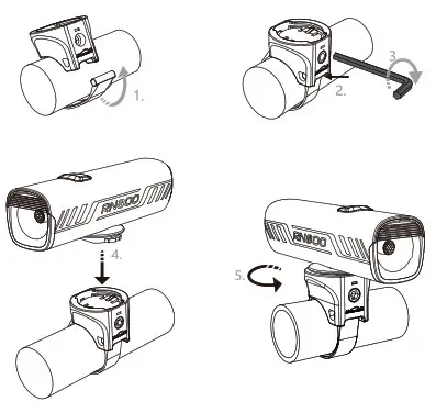 OLIGHT RN 800 Rechargeable LED Bike Light-INSTALL