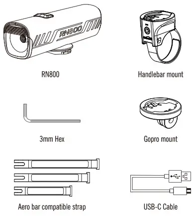 OLIGHT RN 800 Rechargeable LED Bike Light-In The Box