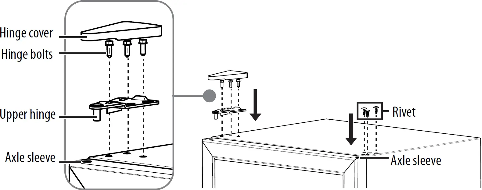 Replace the glass door