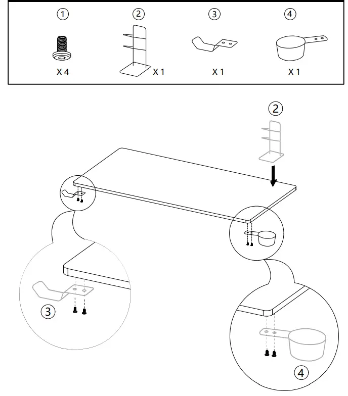 EUREKA GTG I43 V1 E Sports Computer Desk - accessory