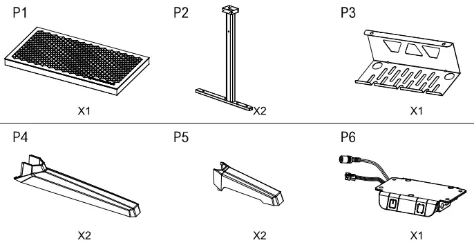 EUREKA GTG I43 V1 E Sports Computer Desk - component