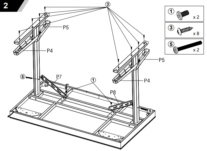 EUREKA GTG I43 V1 E Sports Computer Desk - parts 2