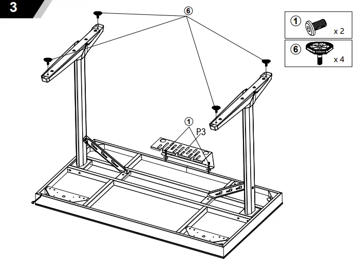 EUREKA GTG I43 V1 E Sports Computer Desk - parts 3