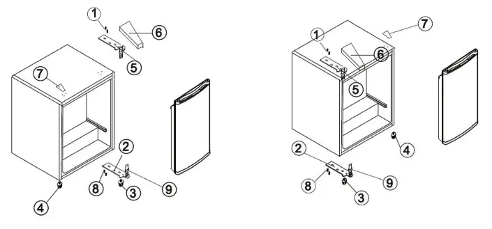 iGENIX IG3751 35L Counter Top Freezer with Lock- Door Fitting