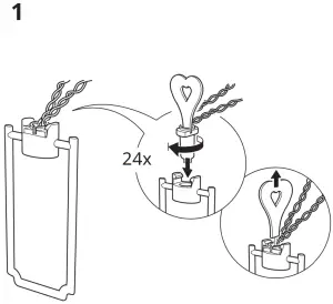 IKEA 804 214 07 SOLARVET LED Lighting Chain with 24 Lights - fig 1