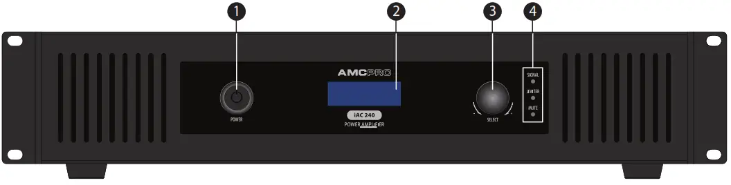 AMC iAC Installation Power Amplifier - Front Panel