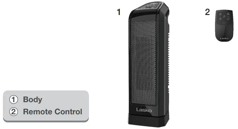 Lasko CT16670 Electronic Ceramic Tower Heater -Partes Incluidas