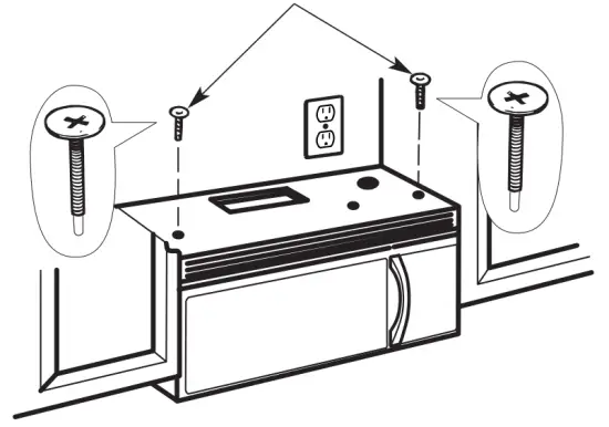 MOUNT THE MICROWAVE OVEN