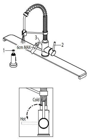 Kraus KSF-1610 Bolden Single Handle Pull Down Kitchen Faucet FIG 12