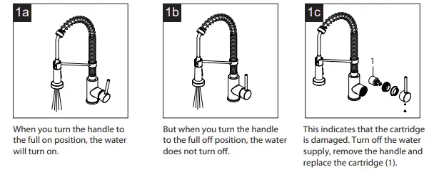 Kraus KSF-1610 Bolden Single Handle Pull Down Kitchen Faucet FIG 14