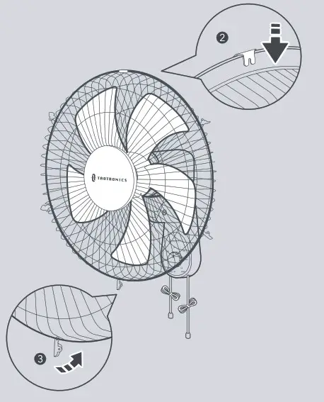 TAOTRONICS TT TF012 Wall Fan - assembling 5