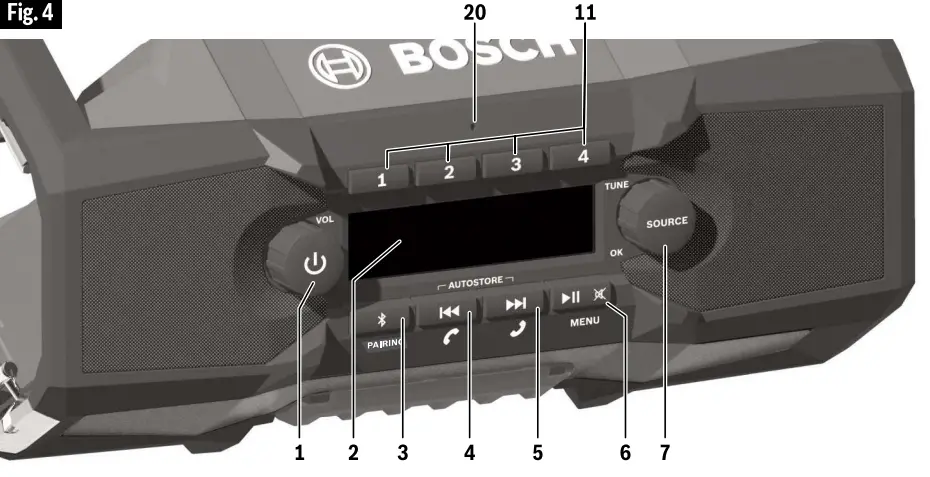 BOSCH GPB18V 2C 18V Compact Jobsite Radio with Bluetooth - fig 4