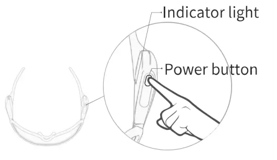 318 Rhya Audio Sport Sunglasses with Polarized Lenses & Bluetooth Connectivity - indicator