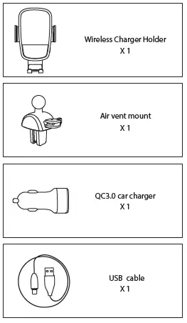 SIIG-5338509-Auto-Clamping Wireless-Charger-Mount-fig-1