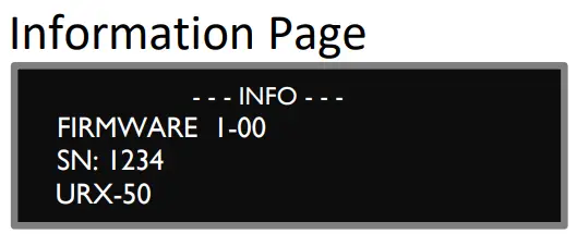 ZAXCOM URX50 UHF IFB Audio Receiver - Information