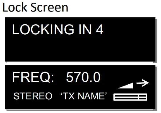 ZAXCOM URX50 UHF IFB Audio Receiver -Lock Screen