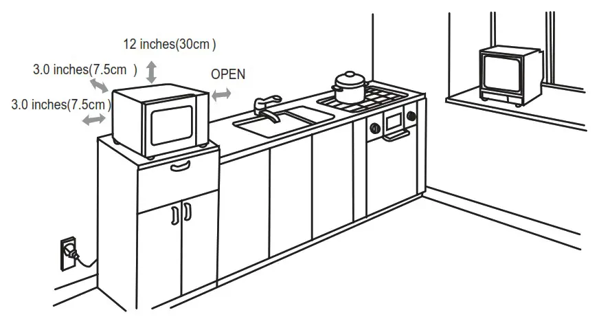 Comfee EM720CPL PMB Microwave Oven - INSTALLATION