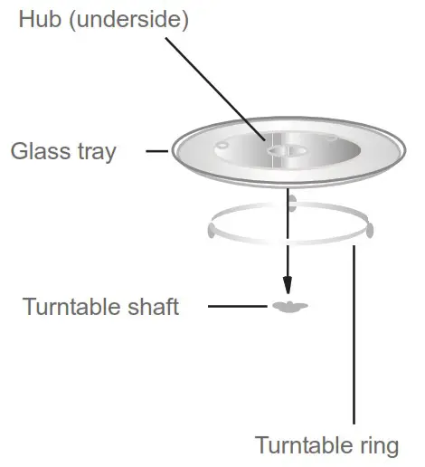 Comfee EM720CPL PMB Microwave Oven - TURNTABLE INSTALLATION