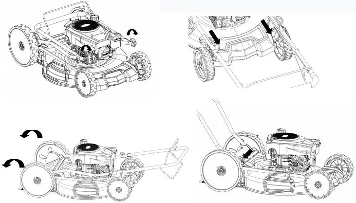 POWERSMART 22 3 In 1 Gas Self Propelled Lawn UPPER HANDLE