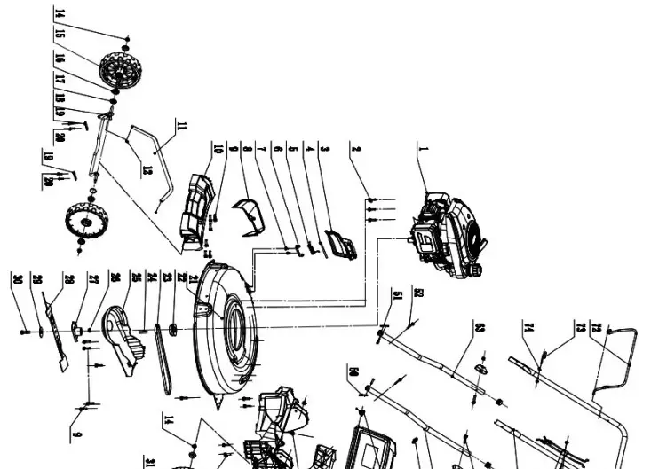 POWERSMART 22 3 In 1 Gas Self Propelled refuel PARTS LIST